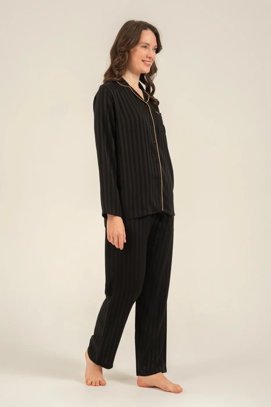 Pierre Cardin 9305-S Kadın Uzun Kol Pijama Takımı görsel 3