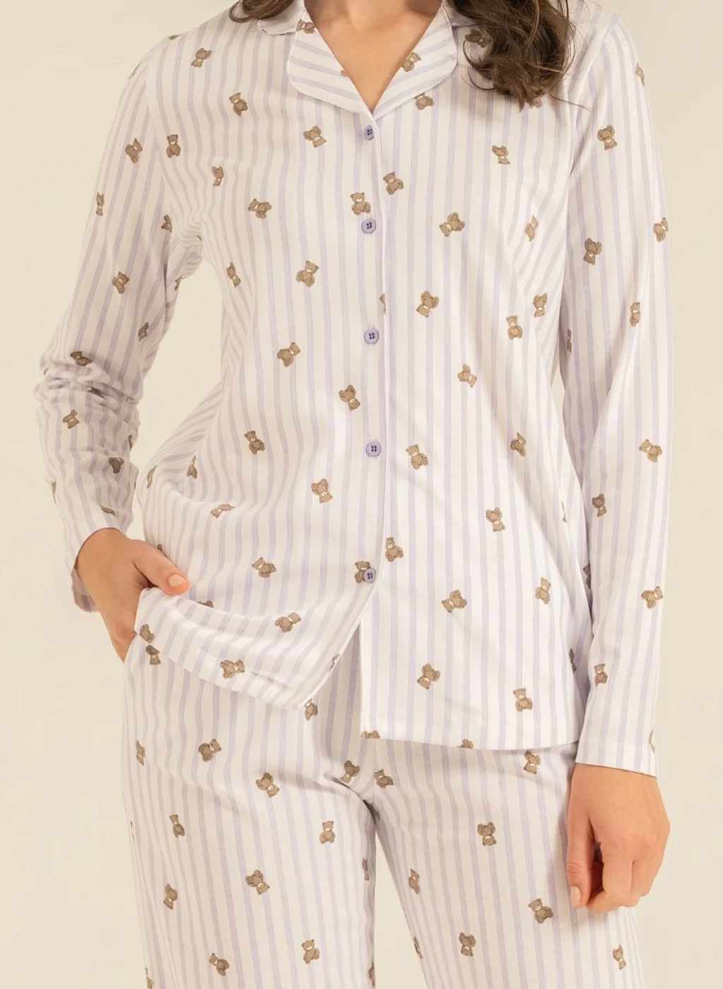 Rolypoly Rp3913-S Kadın Gömlek Pijama Takım görsel 4