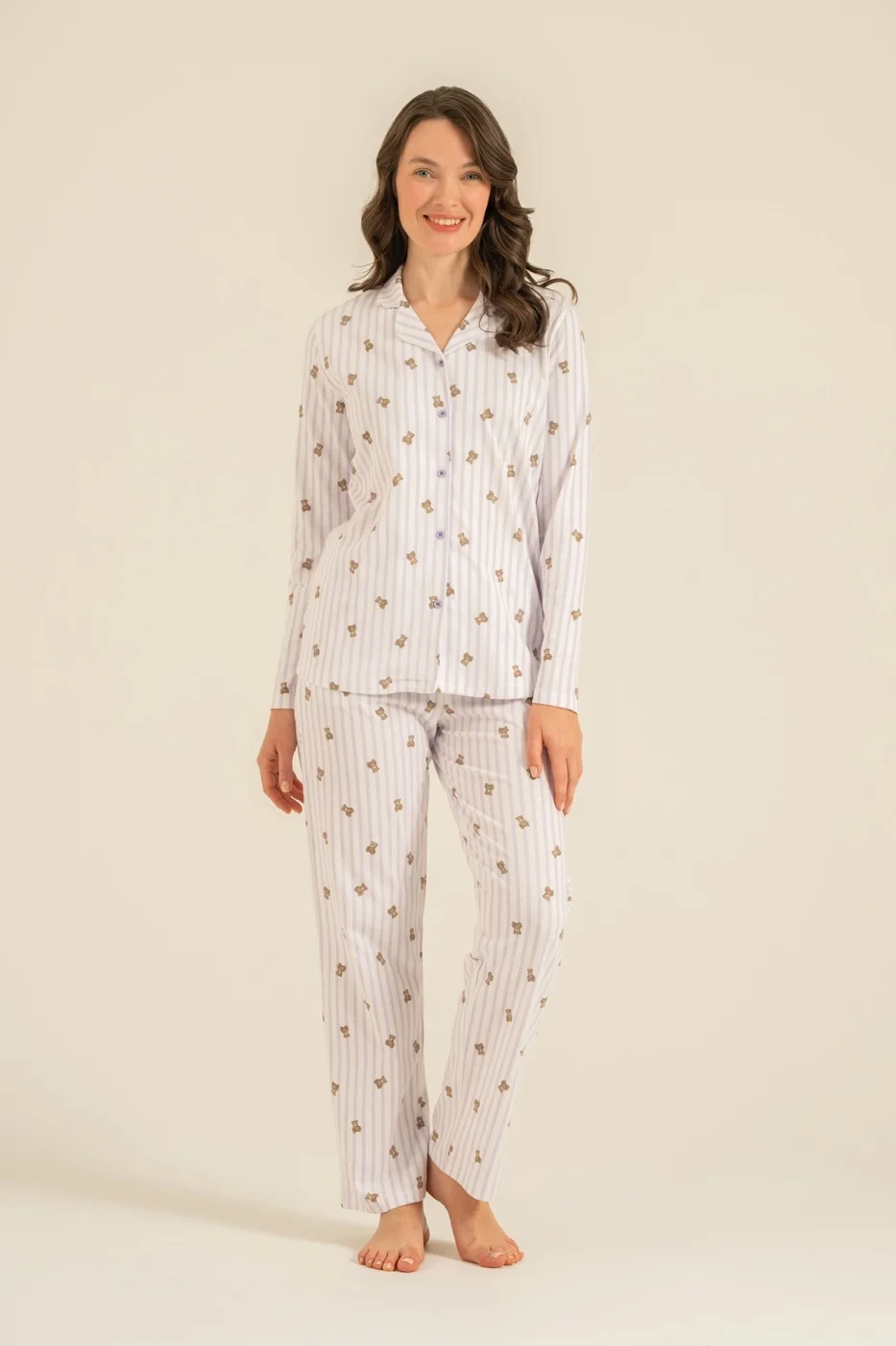 Rolypoly Rp3913-S Kadın Gömlek Pijama Takım görsel 3