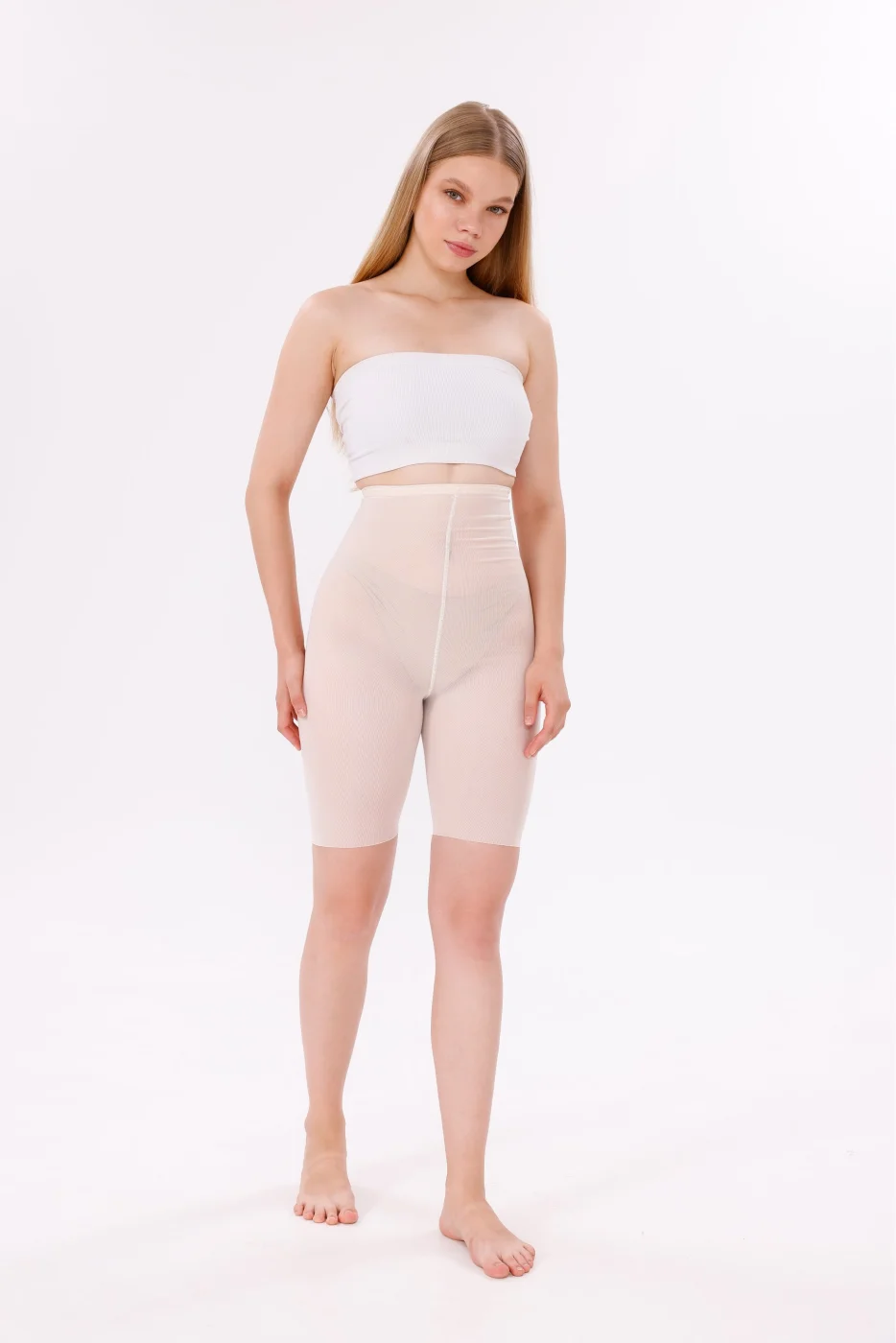 Freshness 0007 Lazer Kesim Tül Yüksek Bel Şort Korse görsel 3