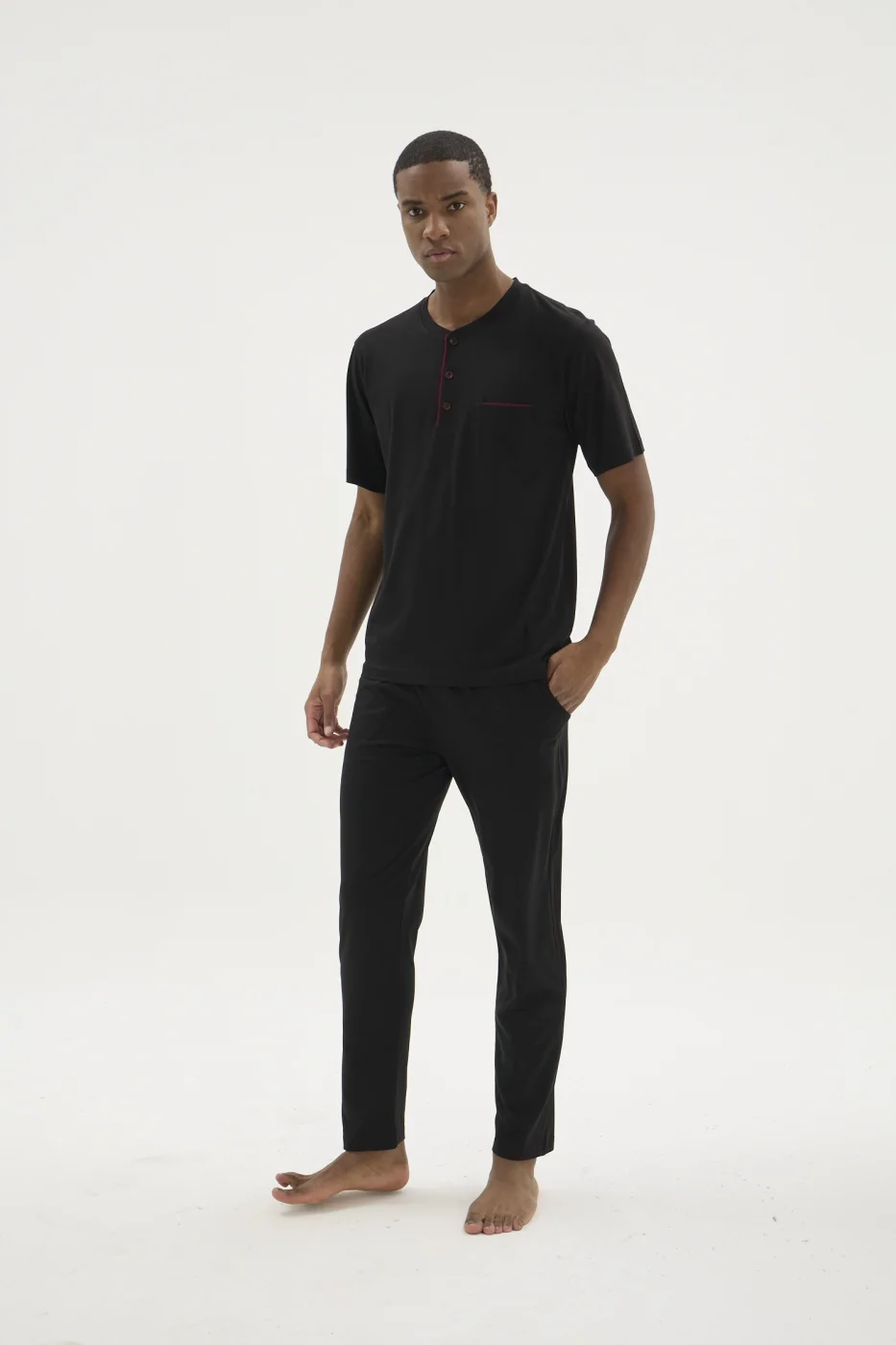 Kocabey 2209 Erkek Battal Midi Yaka Pijama Takım