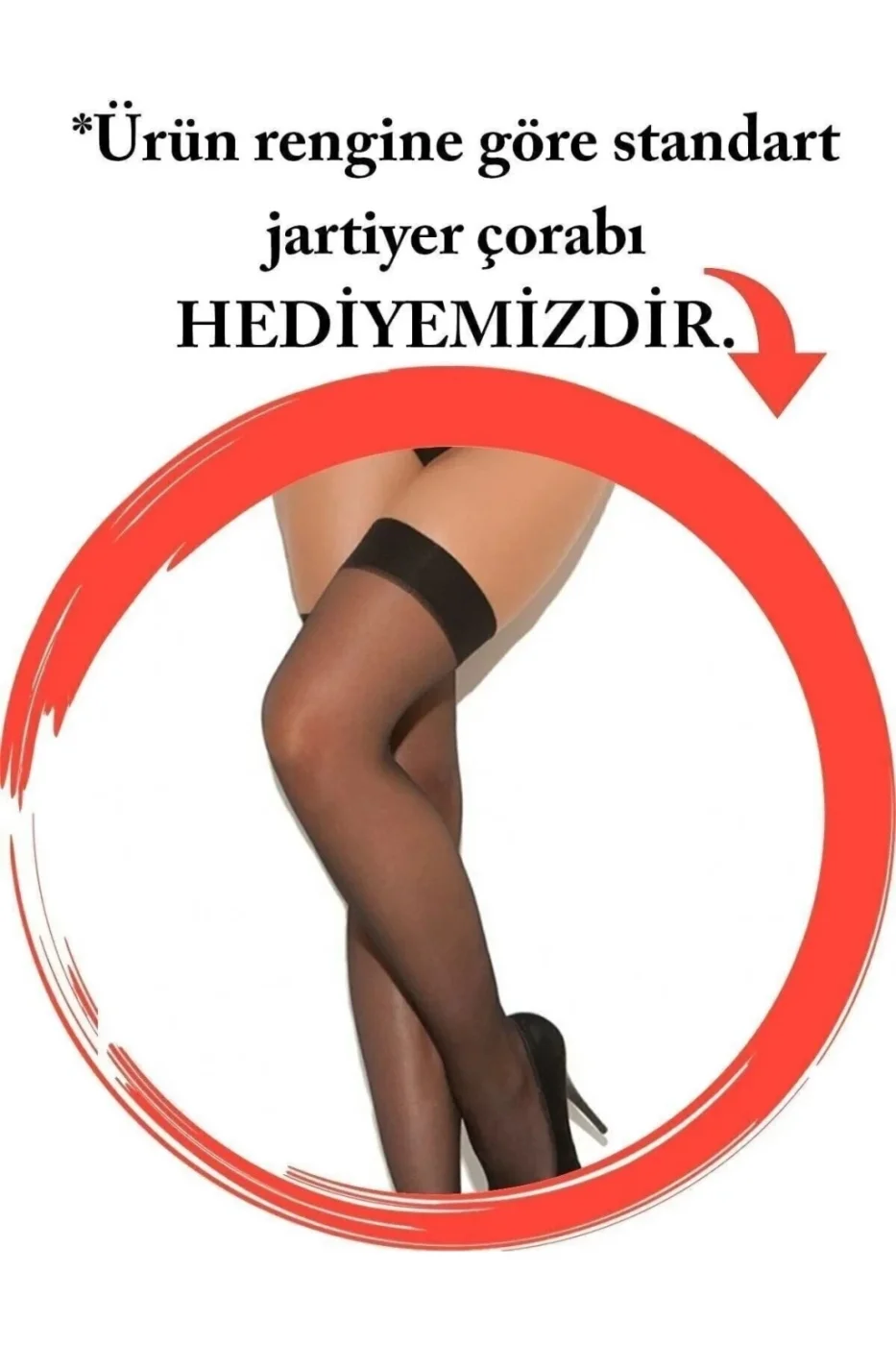 Siyah Özel Bölgesi Açık Dantelli Jartiyerli Gecelik TM1268 görsel 4