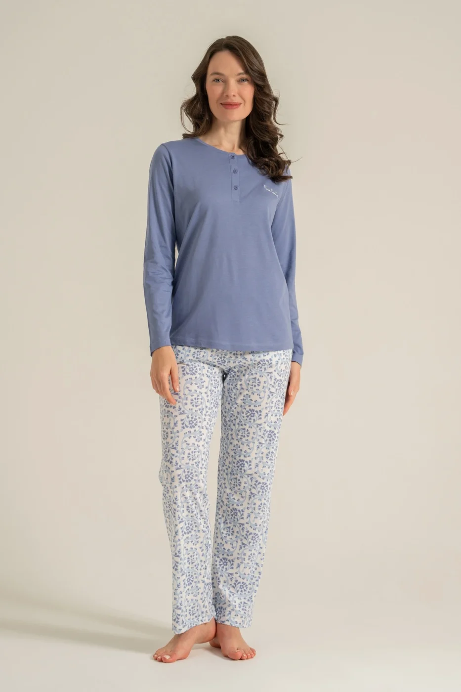 Pierre Cardin Pc9270-S Kadın Uzun Kollu Pijama Takımı görsel 3