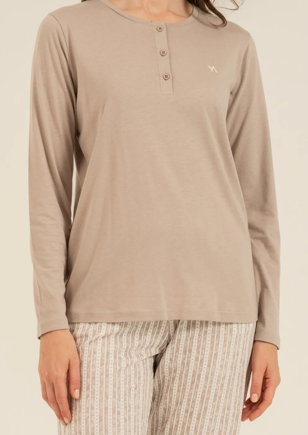 Arnetta 3779-S Kadın Uzun Kollu Pijama Takım görsel 3