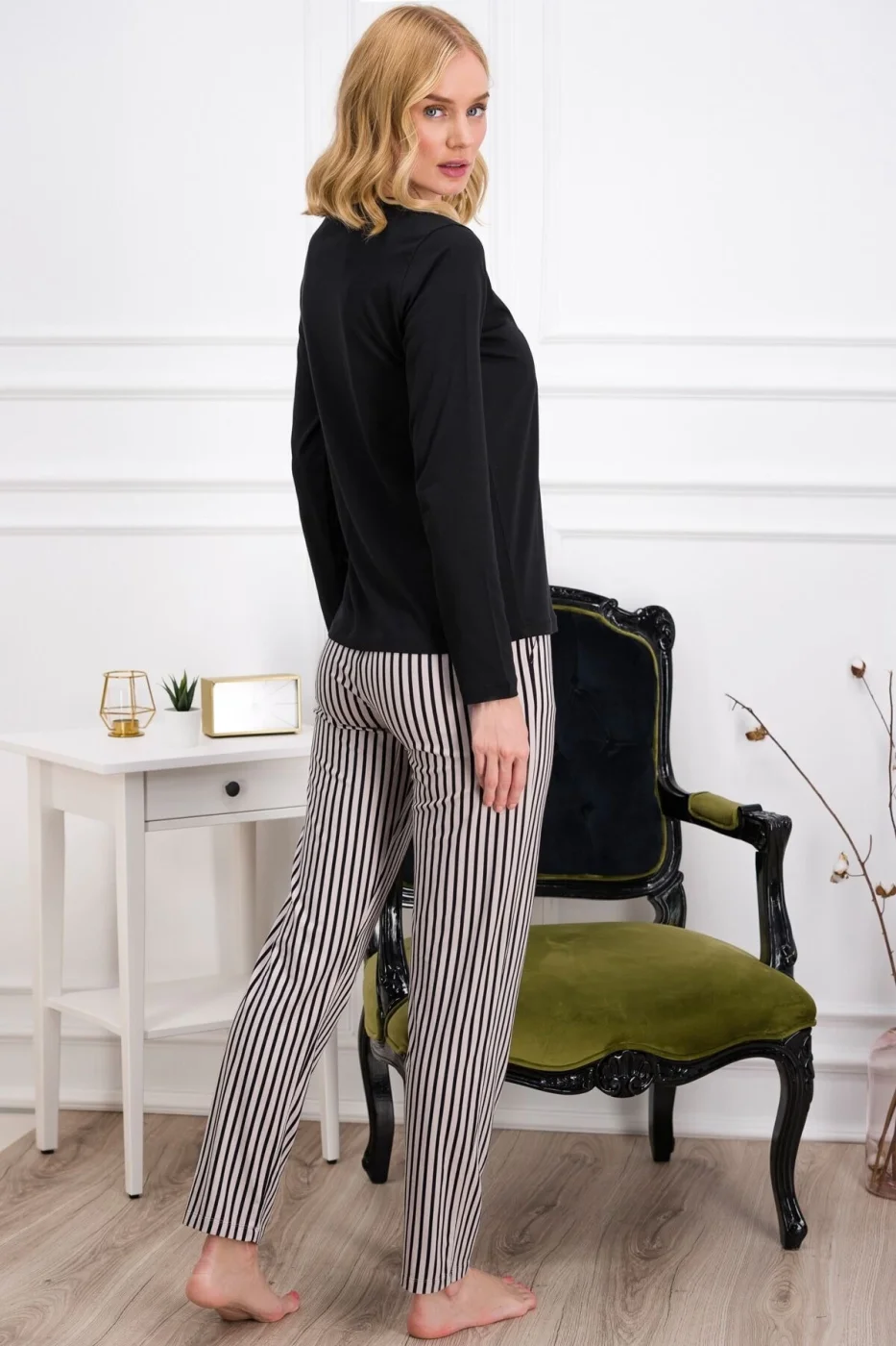 Pierre Cardin 8766-S Kadın Uzun Kol Pijama Takımı görsel 4