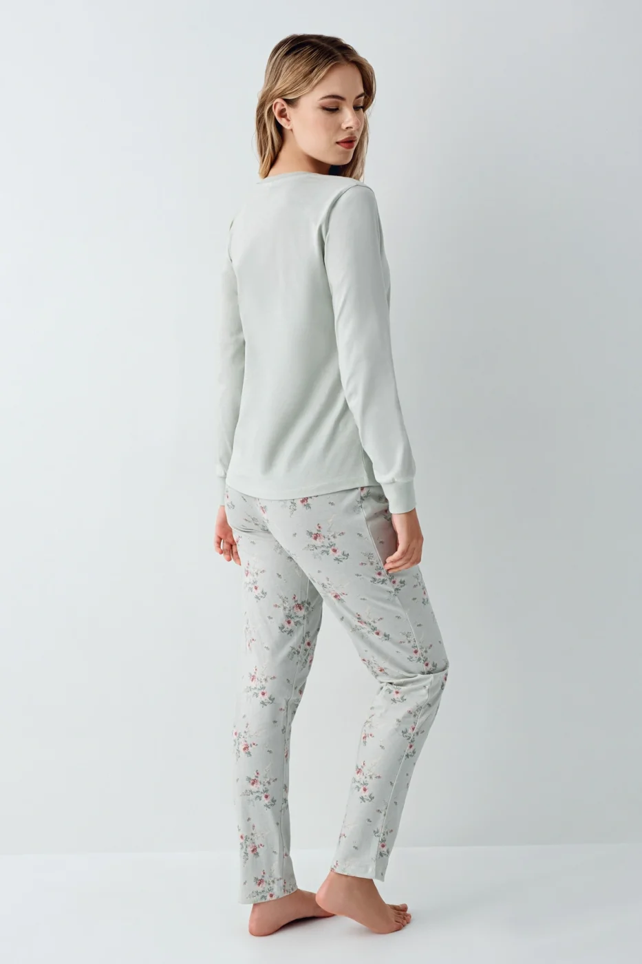 RolyPoly 3703-S Kadın Uzun Kol Pijama Takım görsel 4