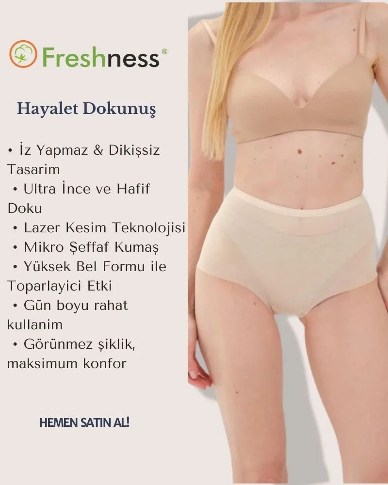 Freshness 0025 Lazer Kesim Tül Yüksek Bel Bato Korse