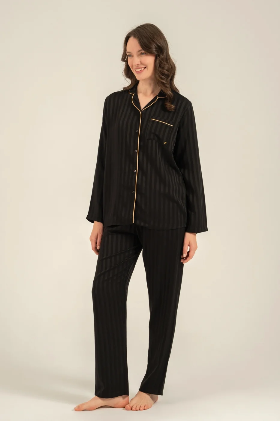 Pierre Cardin 9305-S Kadın Uzun Kol Pijama Takımı görsel 4