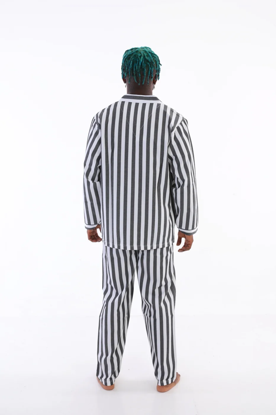 Kocabey 4007 Uzun Kol Çizgili Gaffur Erkek Pijama Takım görsel 8