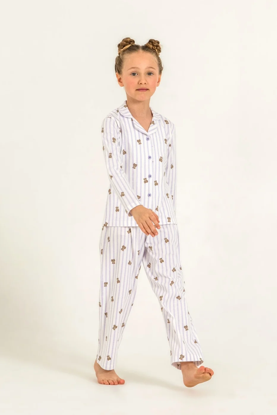 Rolypoly Rp3913-G Kız Çocuk Gömlek Pijama Takım görsel 3