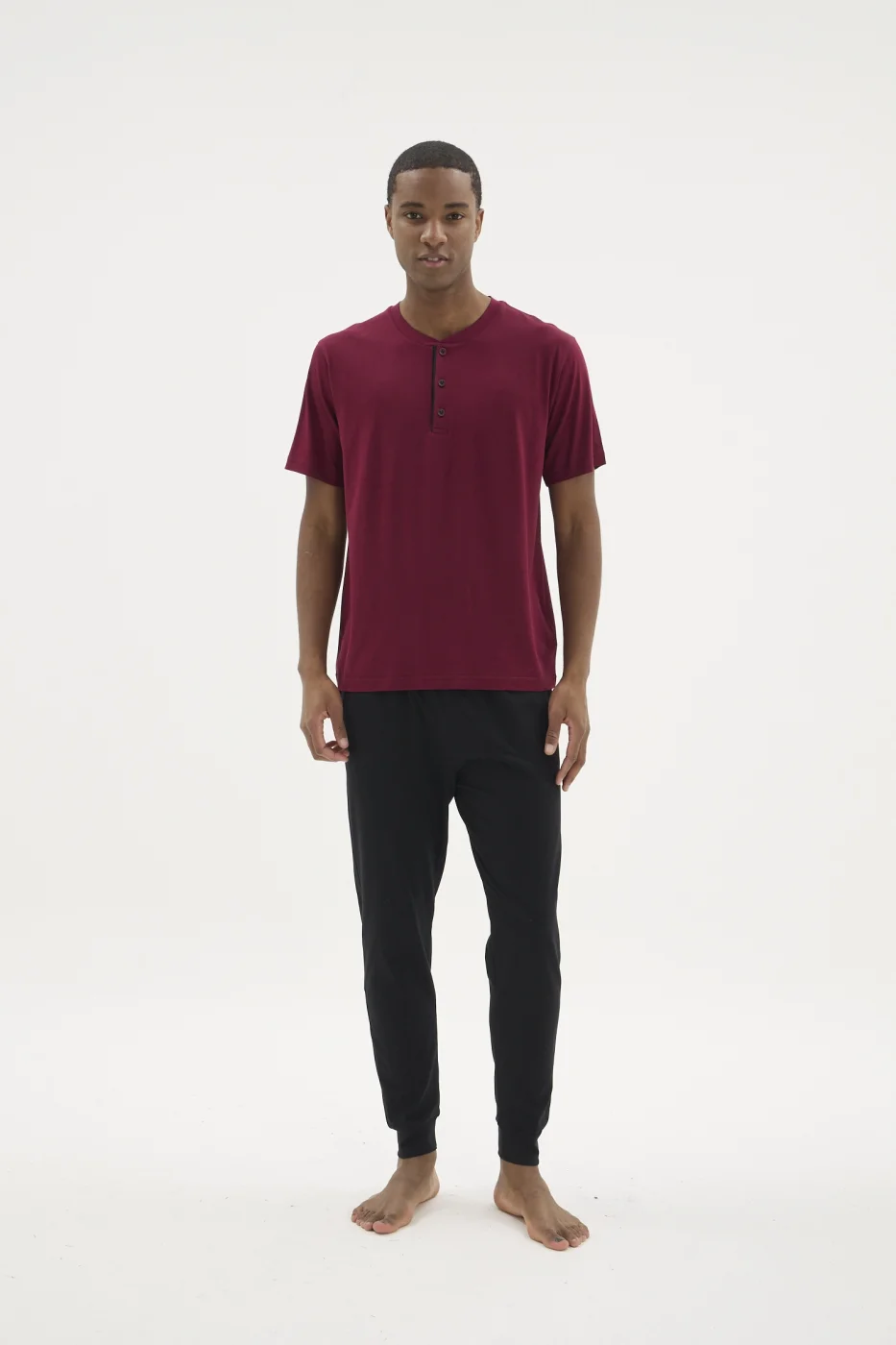 Kocabey KKT-26155 Erkek Midi Yaka Pijama Takımı