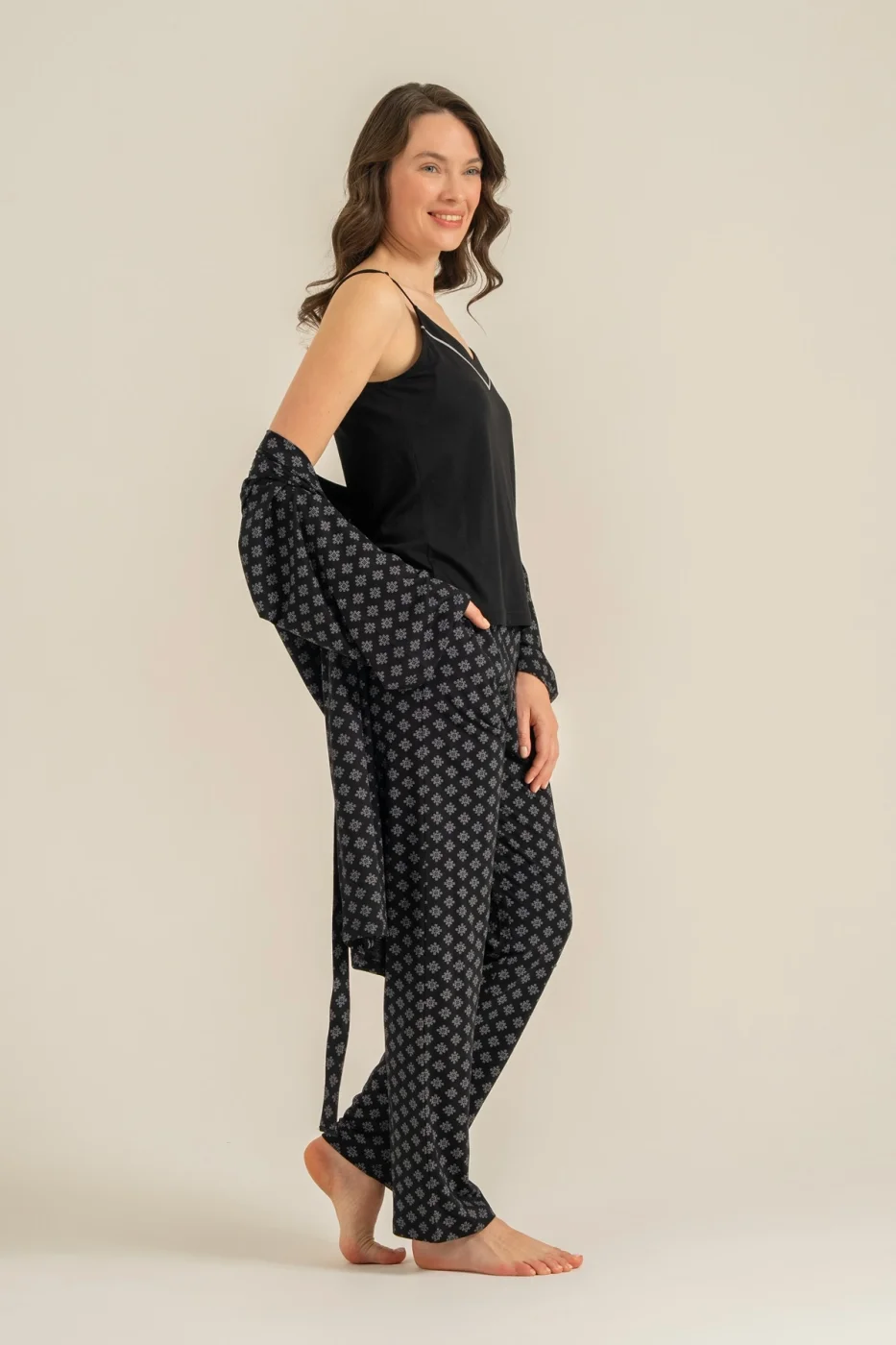 Pierre Cardin 9291-S Kadın 3'Lü Pijama Takımı görsel 7