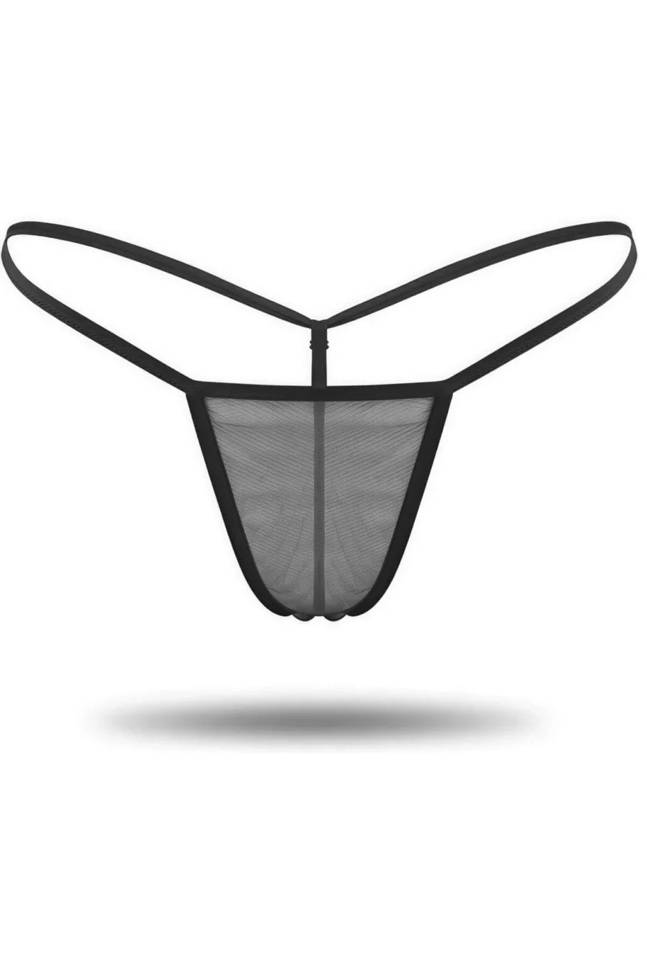 3'lü Renkli Transparan Tül String Tanga TM0369 görsel 3