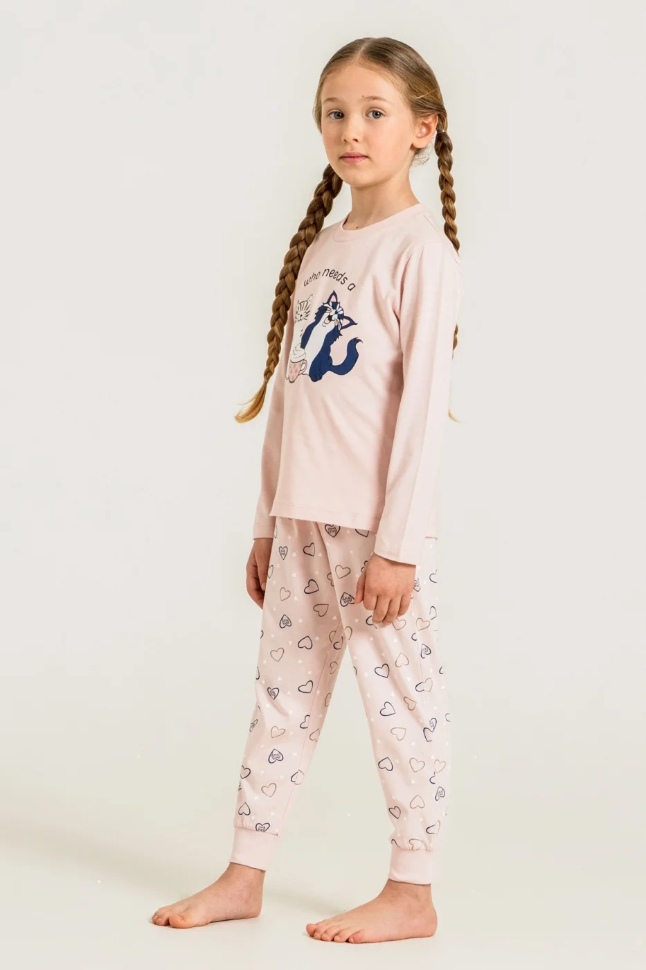 Rolypoly Rp3902-G Kız Çocuk Uzun Kol Pijama Takım görsel 5