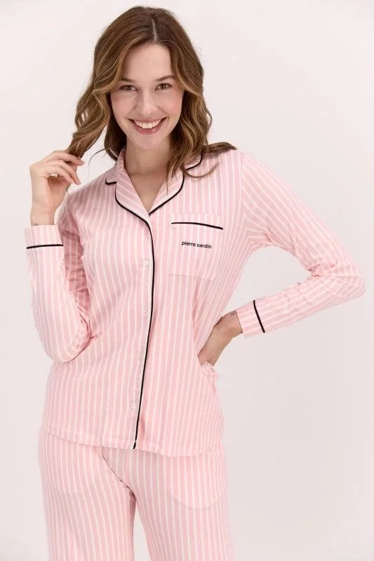 Pierre Cardin 8765-S Kadın Uzun Kol Pijama Takımı görsel 3