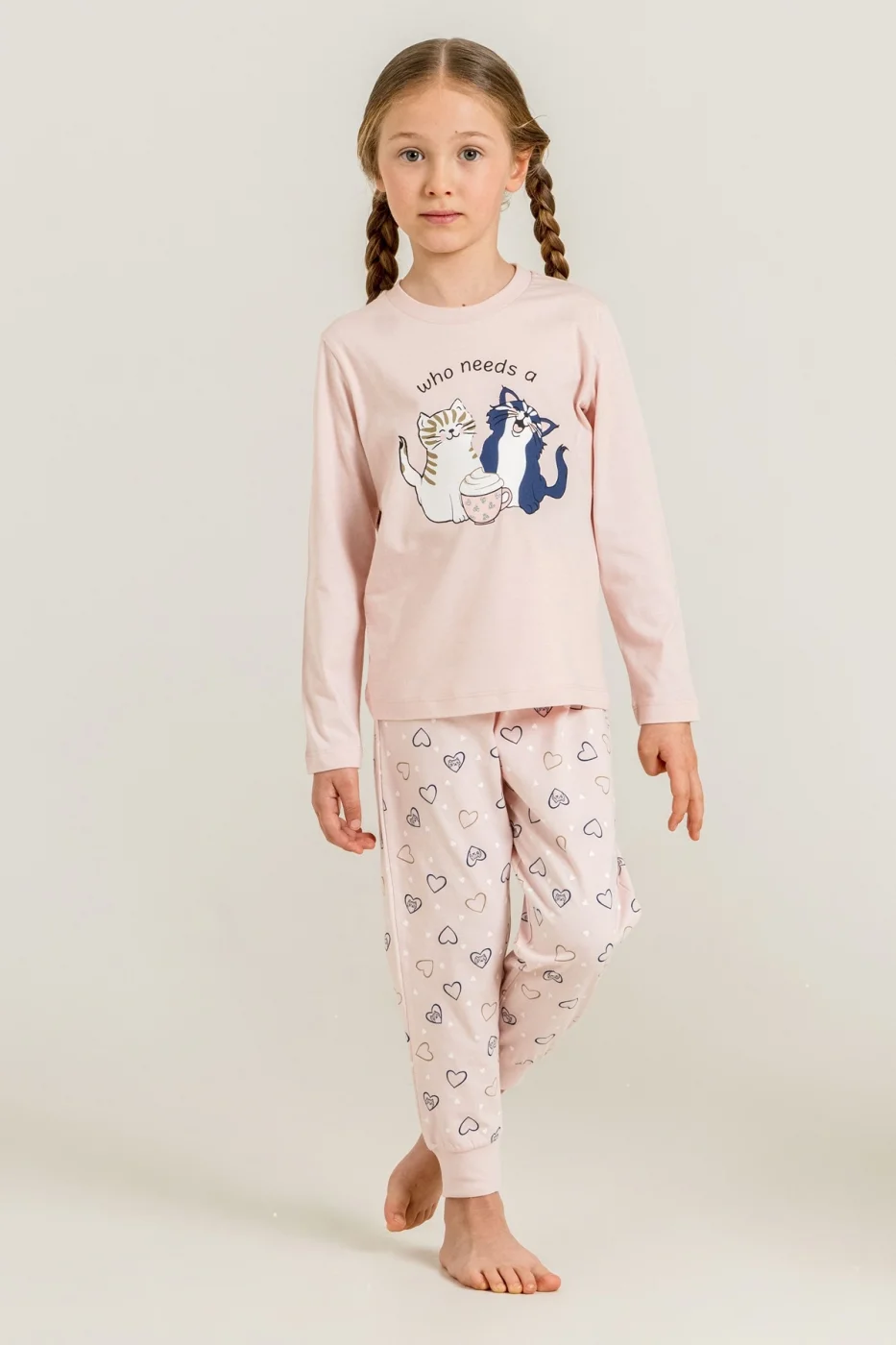 Rolypoly Rp3902-G Kız Çocuk Uzun Kol Pijama Takım görsel 6
